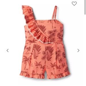 Janie and Jack NWOT Disney Moana Palm Toile Romper